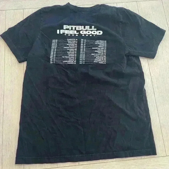 Pit bull I feel good tour black tee shirt size large!! - Picture 3 of 3